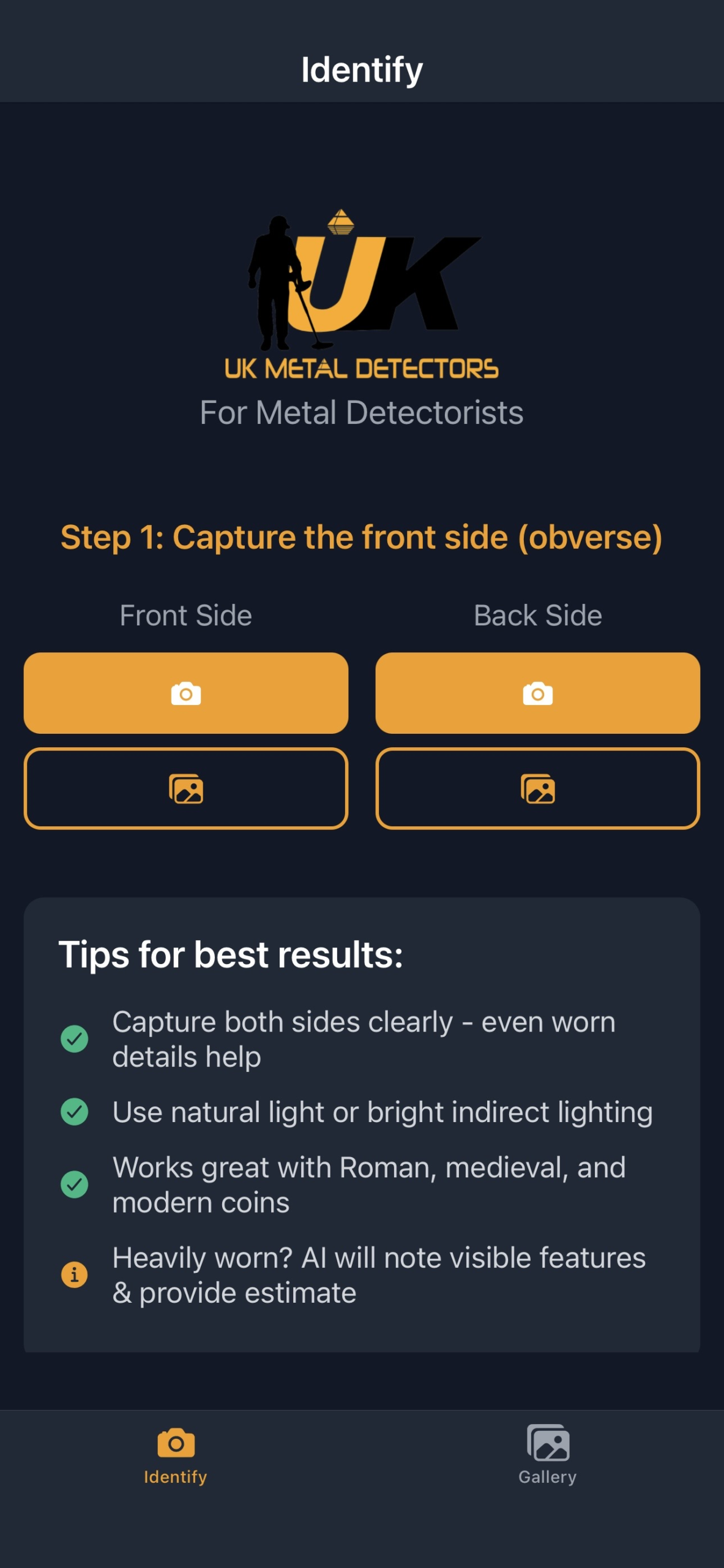 UK Coin Identifier App