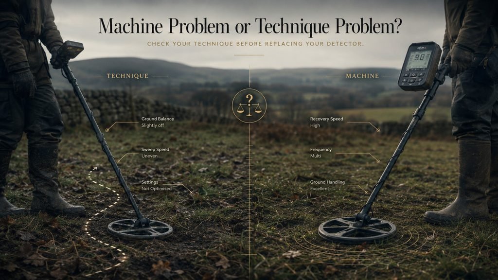 Editorial comparison showing whether metal detecting limitations come from technique or equipment